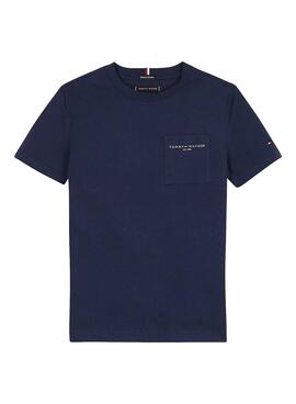 T-Shirt Tommy Hilfiger Essential Blu Navy Bambino