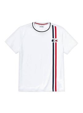 T-Shirt Lacoste Sport Olimpiadi Bianco per Uomo