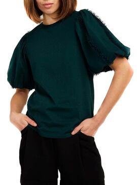 T-Shirt Naf Naf Tul Verde per Donna
