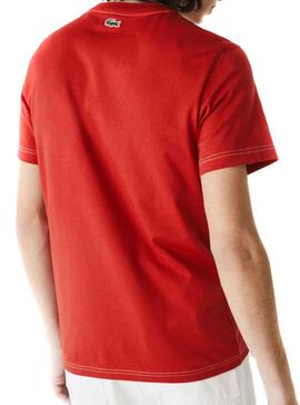 T-Shirt Lacoste 27 Rosso per Uomo