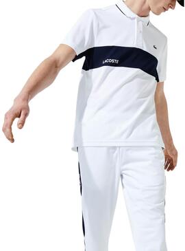 Polo Lacoste Sport Colore Block Bianco per Uomo