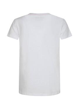 T-Shirt Pepe Jeans Cameron Bianco per Bambino
