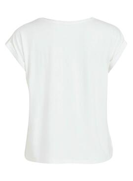 T-Shirt Vila Viellette Bianco per Donna