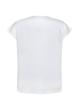 T-Shirt Pepe Jeans Nina Bianco per Bambina