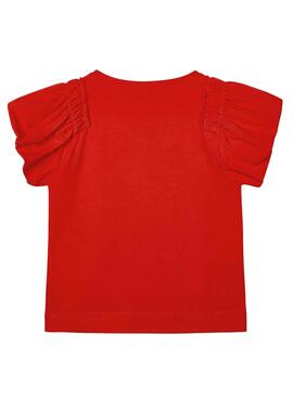 T-Shirt Mayoral Ecofriends Rosso per Bambina