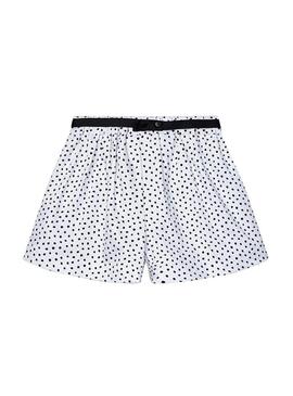 Short Mayoral Topos Bianco Nero per Bambina