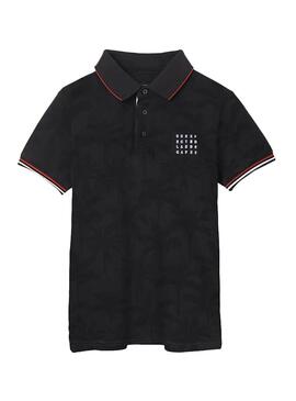 Polo Mayoral Print Nero per Bambino