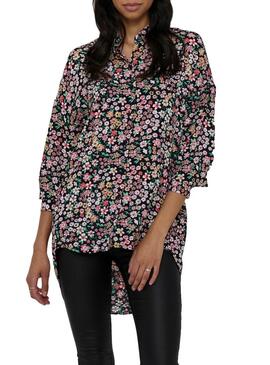 Camicia Only Tamara sciolto L / S Nero per Donna