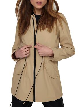 Impermeabile Only Race Beige per Donna