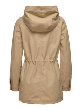 Impermeabile Only Race Beige per Donna