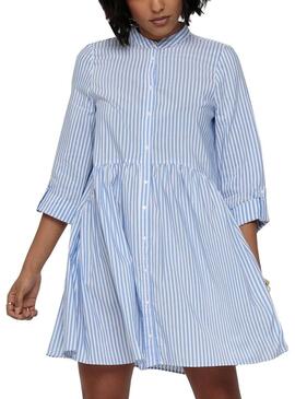 Vestito Only Ditte Life Stripe Blu per Donna