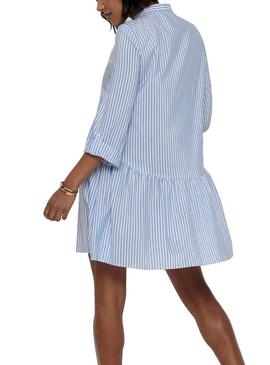 Vestito Only Ditte Life Stripe Blu per Donna