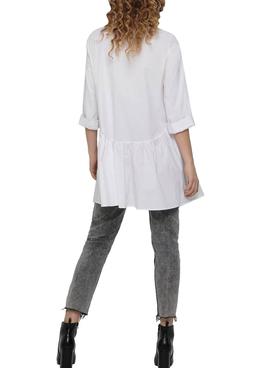 Vestito Only Ditte Life 3/4 Bianco per Donna