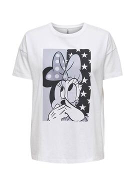 T-Shirt Only Disney Bianco per Donna