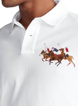Polo Polo Ralph Lauren Triple Horse Bianco
