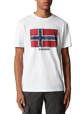T-Shirt Napapijri Sirol SS Bianco per Uomo