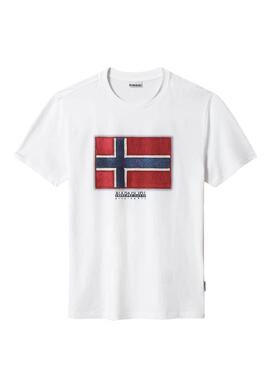 T-Shirt Napapijri Sirol SS Bianco per Uomo