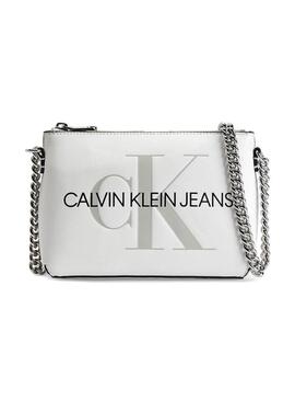 Borsa Calvin Klein Camera Pouch Bianco Donna