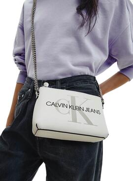 Borsa Calvin Klein Camera Pouch Bianco Donna