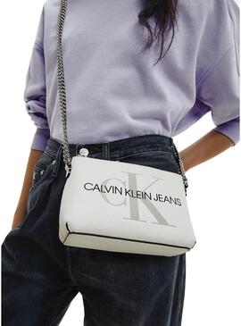 Borsa Calvin Klein Camera Pouch Bianco Donna