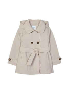 Trench Mayoral Beige Tavoli per Bambina