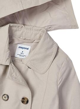 Trench Mayoral Beige Tavoli per Bambina