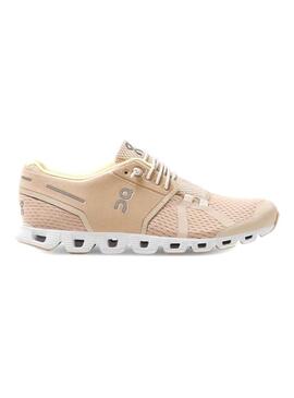 Sneaker On Running Cloud Sand Pearl Rosa Donna