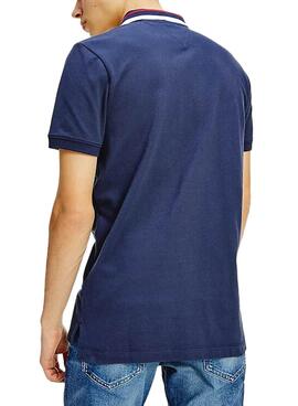Polo Tommy Jeans Classics Tipped Blu Navy Uomo
