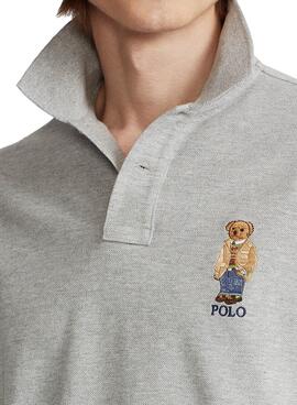Polo Polo Ralph Lauren Bear Grigio per Uomo
