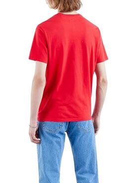 T-Shirt Levis Original Housemarked Rosso Uomo
