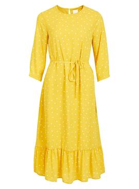 Vestito Vila Vidotties Giallo per Donna