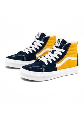 Sneaker Vans Sk8-Hi Blu Navy e Giallo