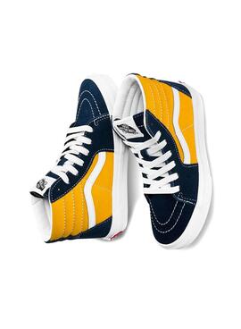 Sneaker Vans Sk8-Hi Blu Navy e Giallo
