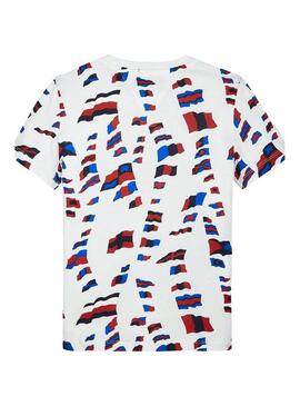 T-Shirt Tommy Hilfiger Multi Flag Bianco