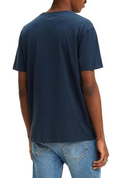 T-Shirt Levis Basica Blu Navy per Uomo