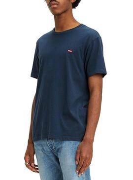 T-Shirt Levis Basica Blu Navy per Uomo