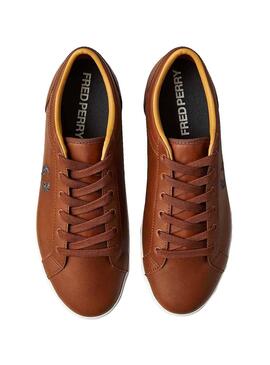 Sneakers Fred Perry Baseline Marron per Uomo