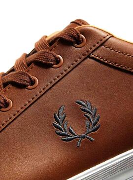 Sneakers Fred Perry Baseline Marron per Uomo