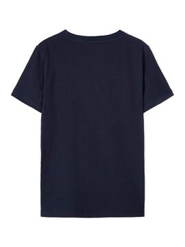 T-Shirt  Name It Justin Blu Navy per Bambino