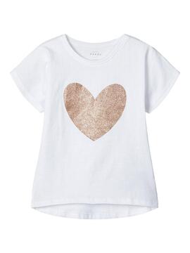 T-Shirt Name It Valissa Bianco per Bambina