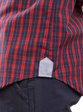 Camicia Klout Quadri Rosso y Blu per Uomo