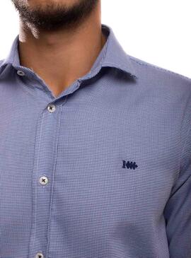 Camicia Klout Geometric Slim Blu per Uomo