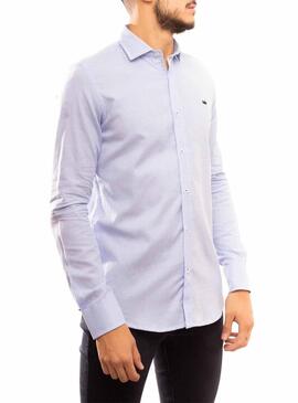Camicia Klout Oxford Slim Blu per Uomo