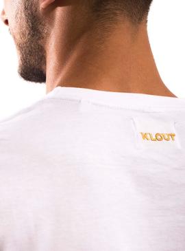 T-Shirt Klout Basic Bianco per Uomo