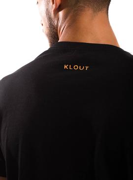 T-Shirt Klout Basic Nero per Uomo