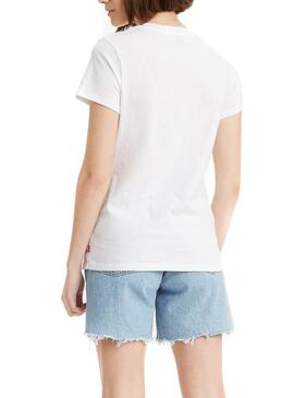 T-Shirt Levis Deserto Bianco per Donna