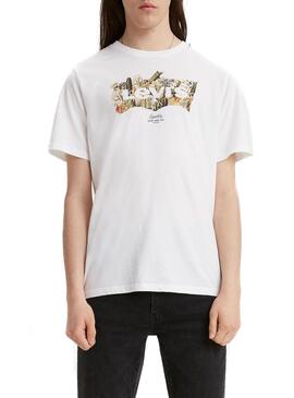 T-Shirt Levis Desert Bianco per Uomo