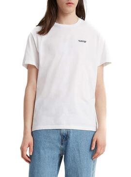 T-Shirt Levis West Bianco per Uomo