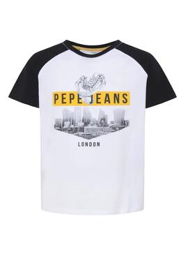 T-Shirt Pepe Jeans Karamo Bianco per  Bambino