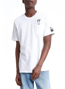 T-Shirt Levis Snoopy Pocket Bianco Rilassato Uomo